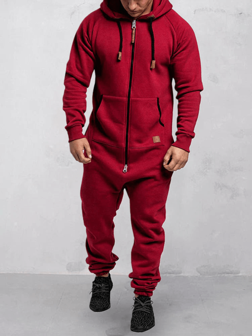 Marijn | Comfortabele Sportieve Heren Jumpsuit met Capuchon - Sorata