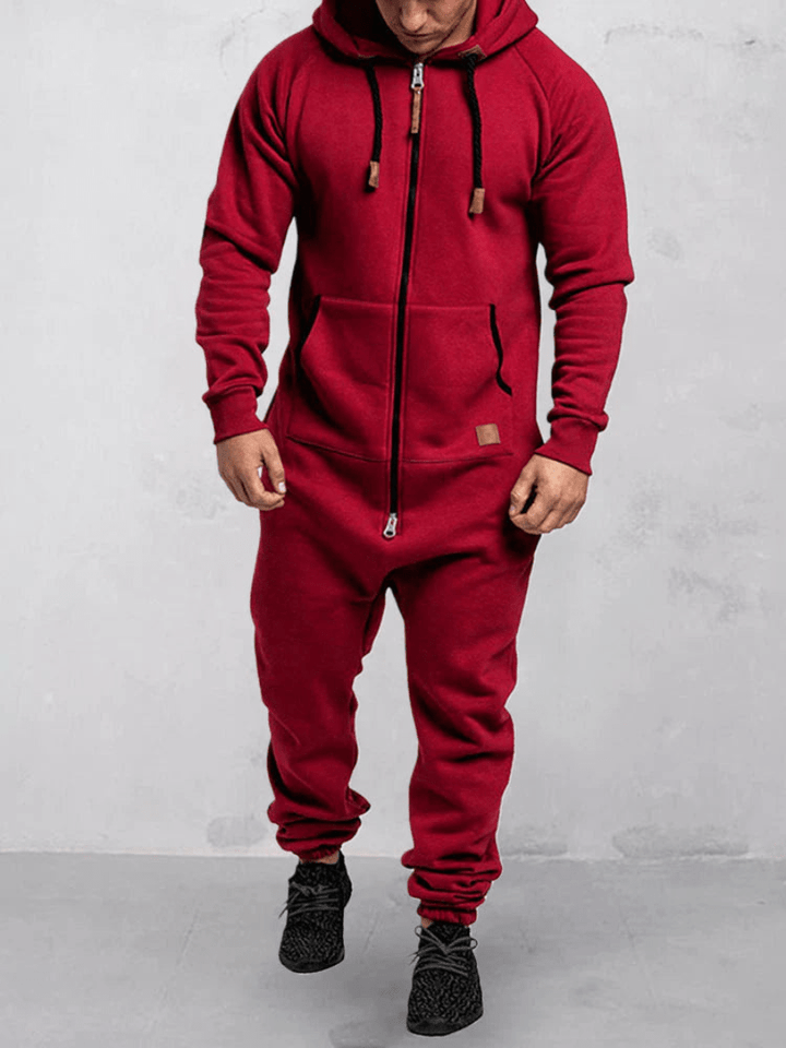 Marijn | Comfortabele Sportieve Heren Jumpsuit met Capuchon - Sorata