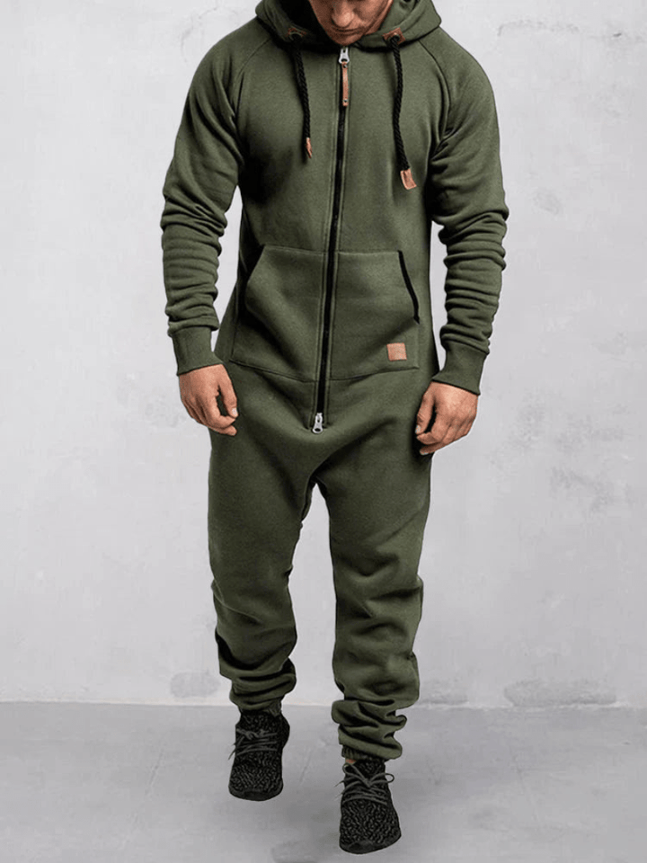 Marijn | Comfortabele Sportieve Heren Jumpsuit met Capuchon - Sorata