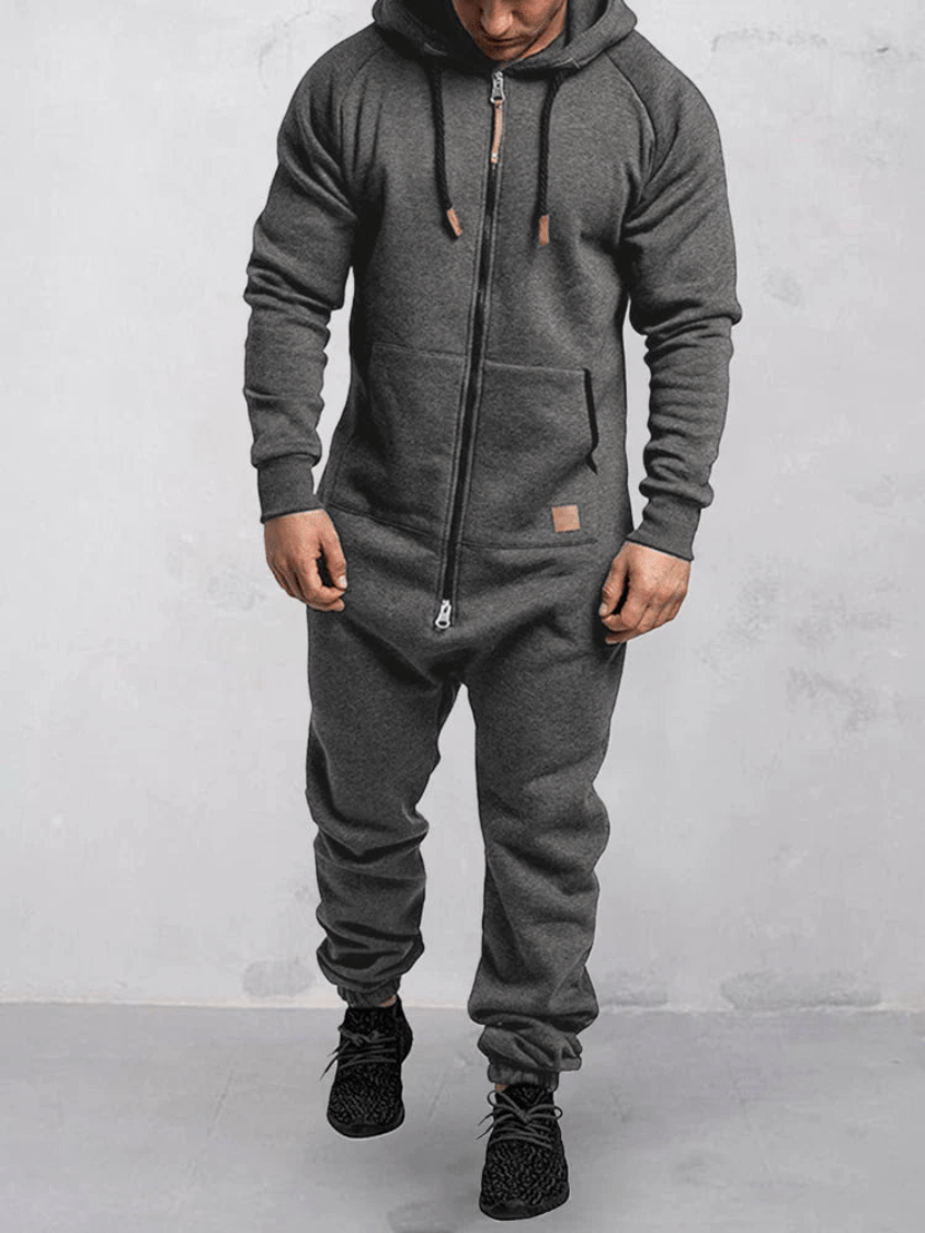 Marijn | Comfortabele Sportieve Heren Jumpsuit met Capuchon - Sorata
