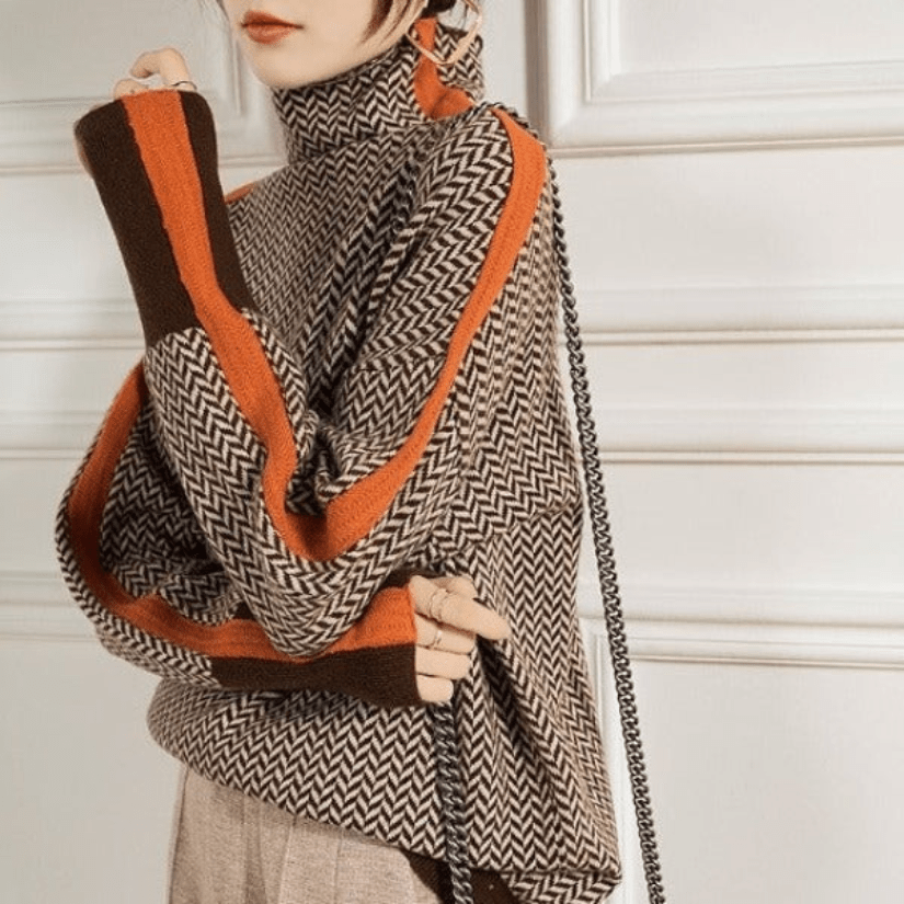 Marjolein | Klassieke Gebreide Gestreepte Dames Trui | Trendy & Comfortabel - Sorata