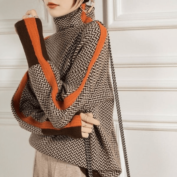 Marjolein | Klassieke Gebreide Gestreepte Dames Trui | Trendy & Comfortabel - Sorata