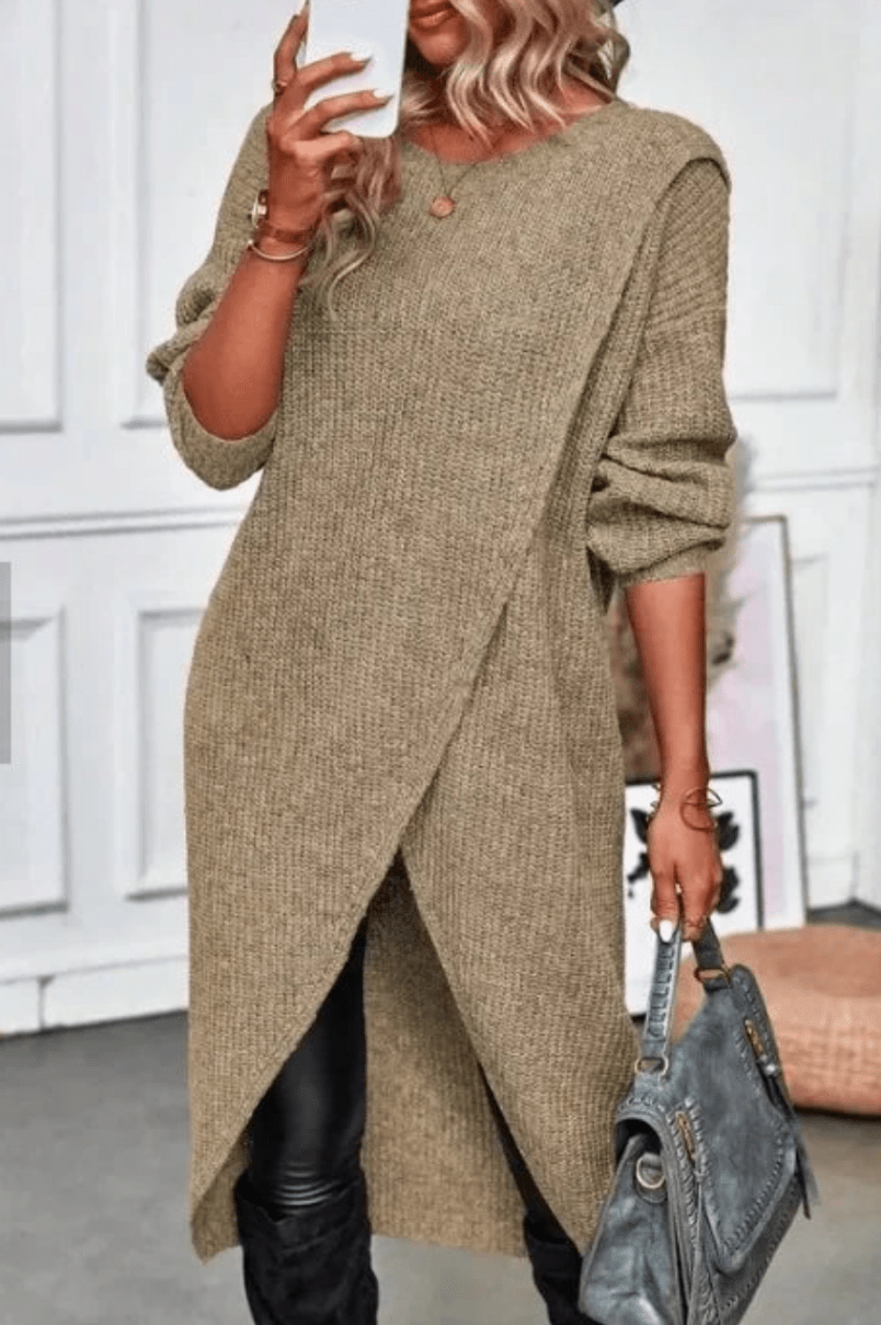 Marlene | Dames Lange Gebreide Trui | Comfortabel & Trendy - Sorata