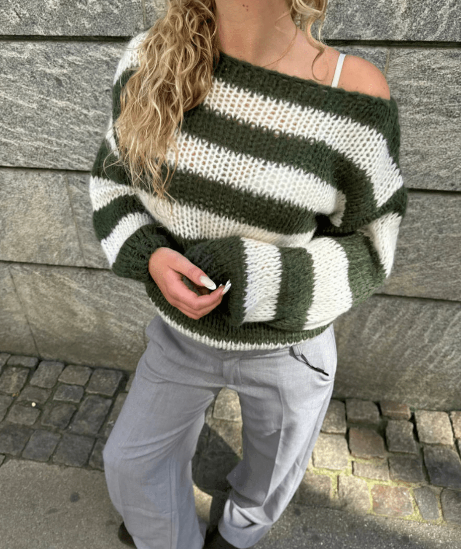 Marley | Dames Gestreepte Gebreide Oversized Trui | Trendy & Comfortabel - Sorata