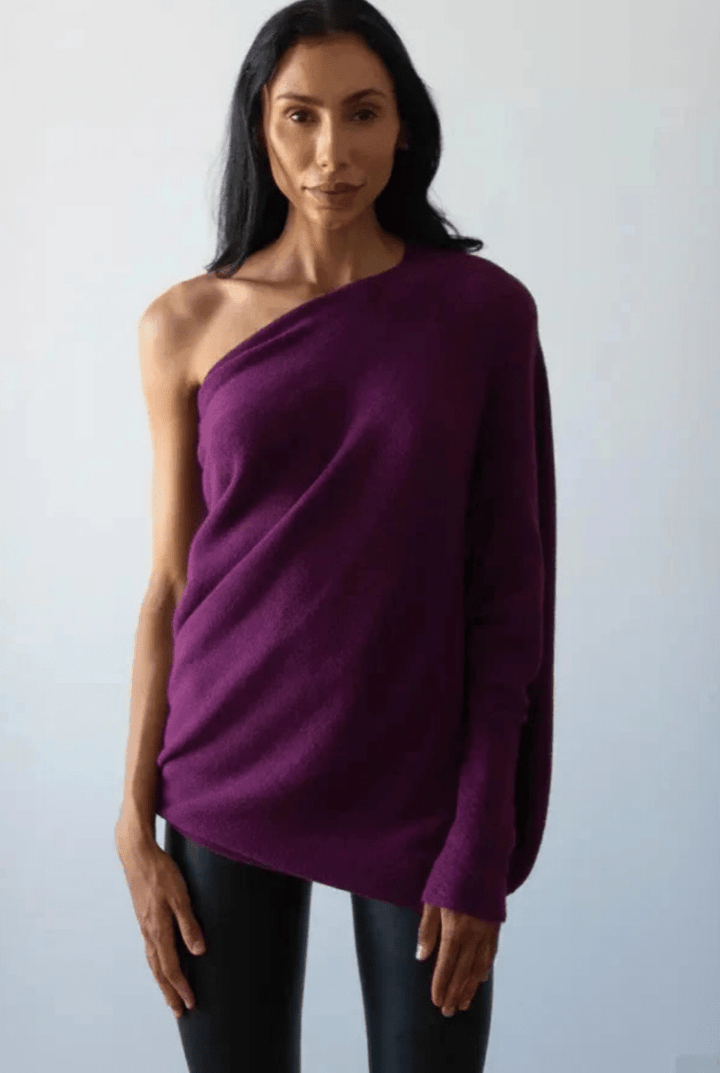 Mary | Asymmetrische Gedrapeerde Dames Trui | Comfortabel & Trendy - Sorata