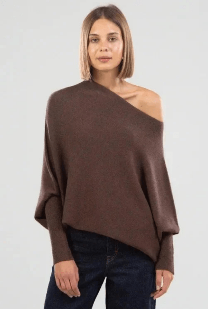 Mary | Asymmetrische Gedrapeerde Dames Trui | Comfortabel & Trendy - Sorata