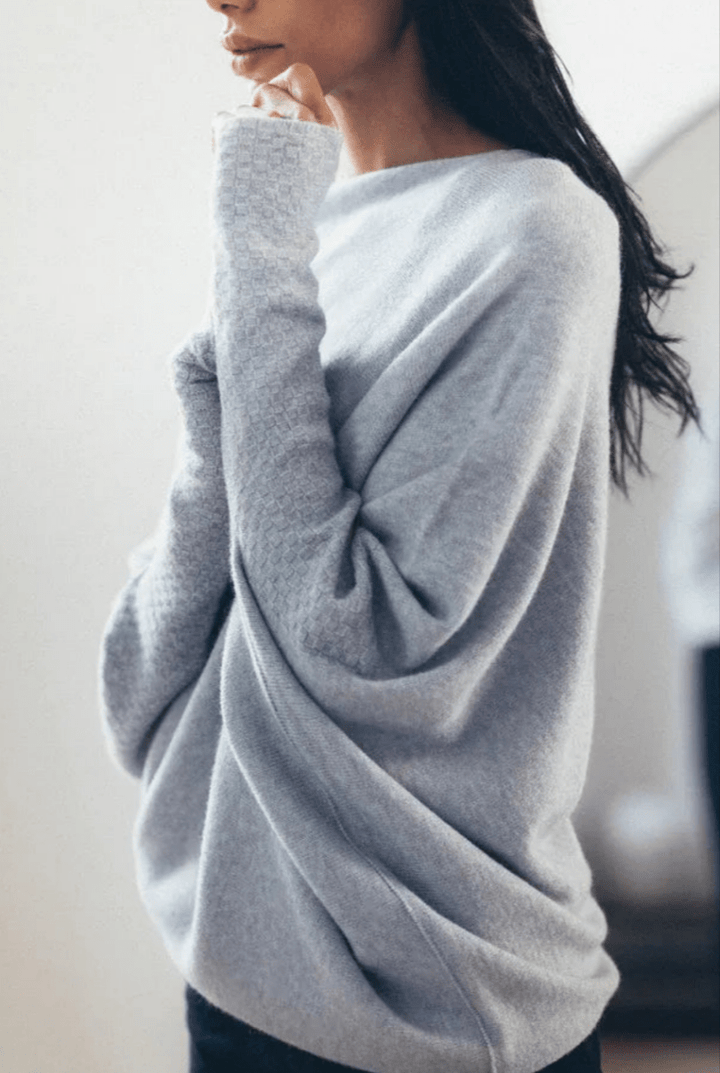 Mary | Asymmetrische Gedrapeerde Dames Trui | Comfortabel & Trendy - Sorata