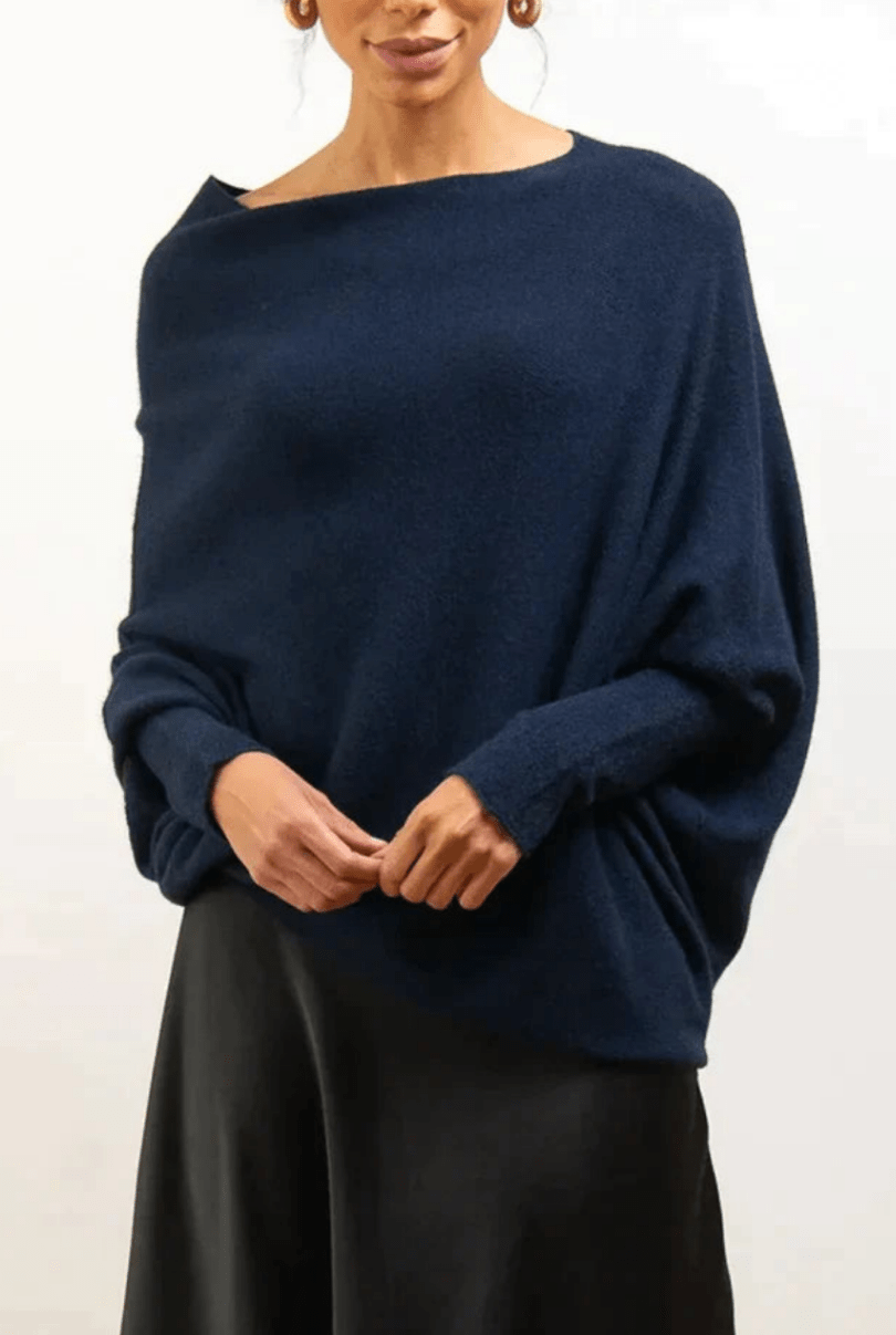 Mary | Asymmetrische Gedrapeerde Dames Trui | Comfortabel & Trendy - Sorata