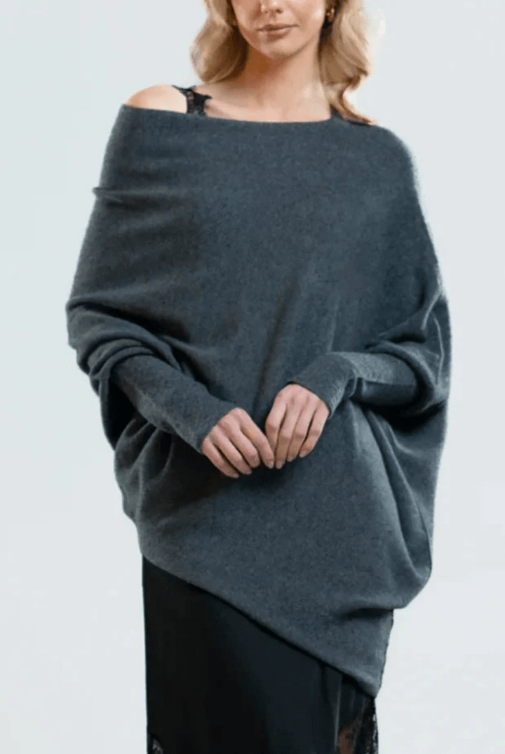 Mary | Asymmetrische Gedrapeerde Dames Trui | Comfortabel & Trendy - Sorata