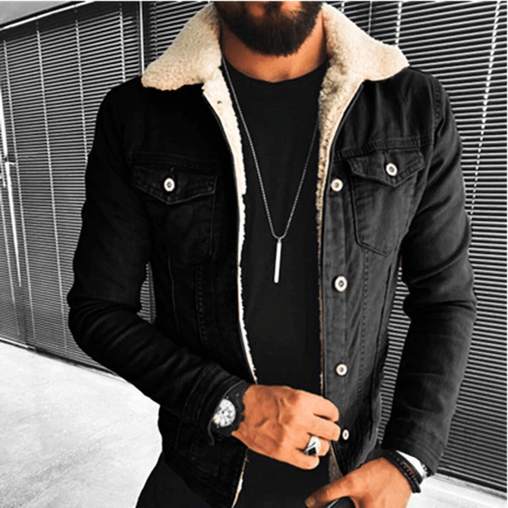 Matthijs | Jas Heren | Spijkerjas met Bont | Trendy Denim Jack & Warm - Sorata