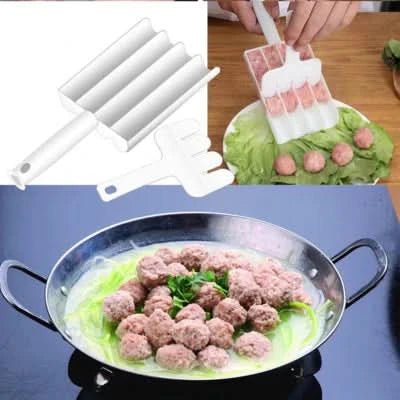 MeatBurst Drievoudige Gehaktbalmaker - Eenvoudige en Efficiënte Keukenhulpmiddel - Sorata
