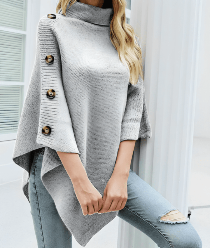 Melanie - Dames Truien - Oversized Trui - Poncho Coltrui - Warm & Modieus - Nieuwe Style - Sorata