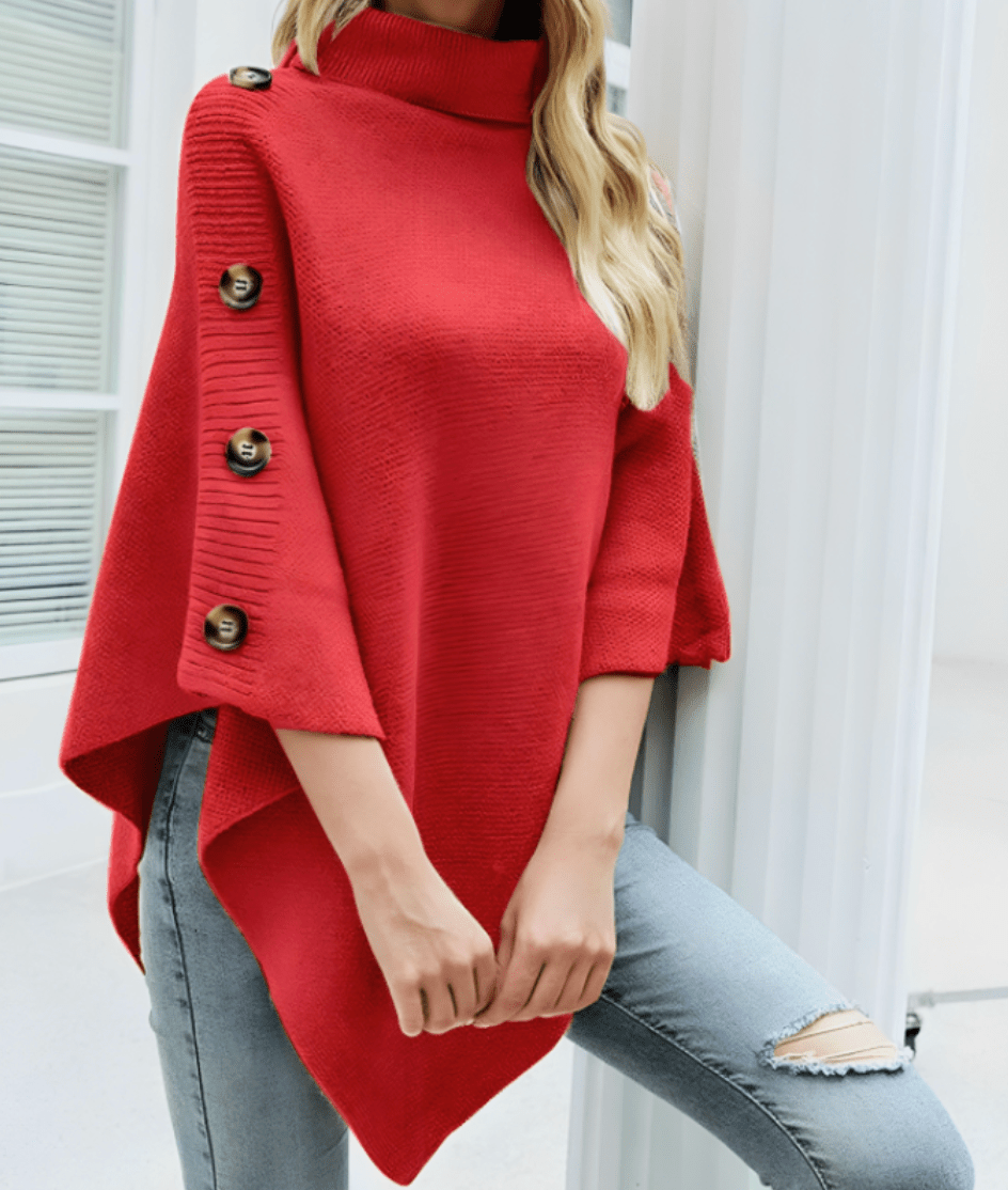 Melanie - Dames Truien - Oversized Trui - Poncho Coltrui - Warm & Modieus - Nieuwe Style - Sorata