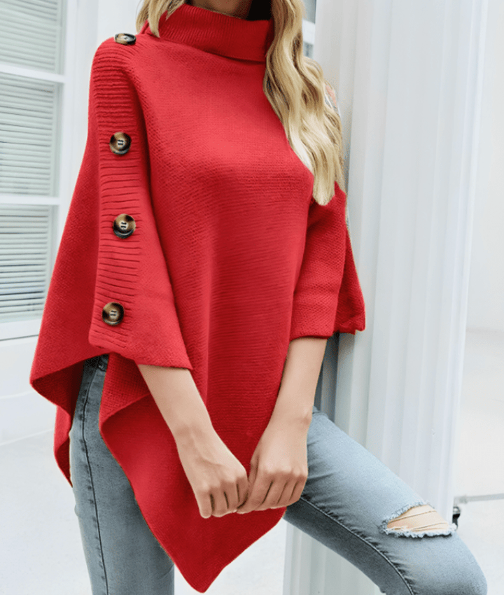 Melanie - Dames Truien - Oversized Trui - Poncho Coltrui - Warm & Modieus - Nieuwe Style - Sorata