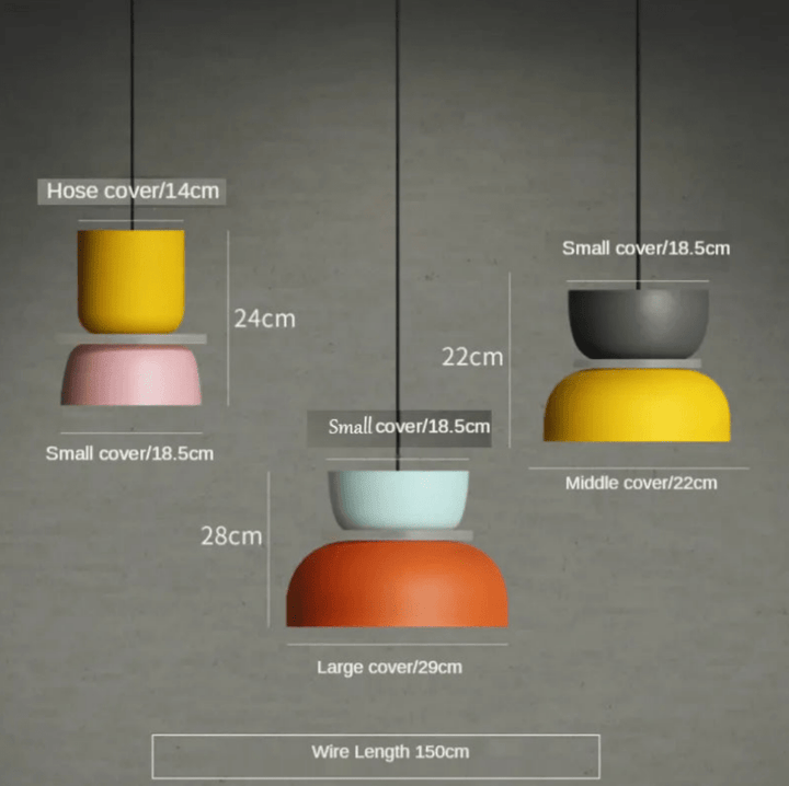 MellowLight | Scandinavische Pastel Hanglamp | Moderne Opknoping Led Verlichting - Sorata
