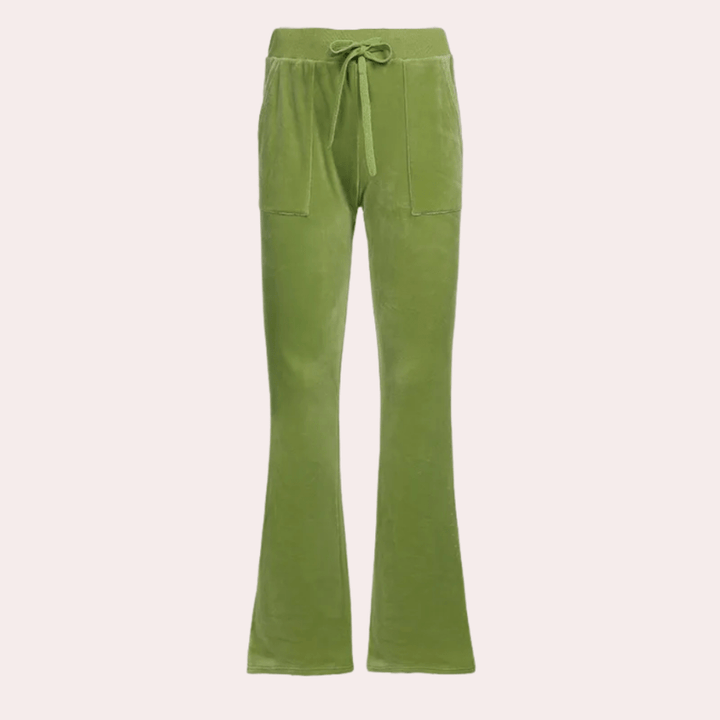 Miani | Luxe Groene Flare Dames Broek | Comfortabel En Verfijnd - Sorata