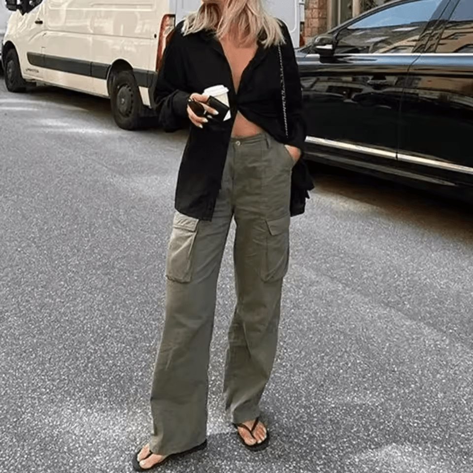 Mikaela | Stijvolle Dames Broek | Verstelbare Cargo Broek - Sorata