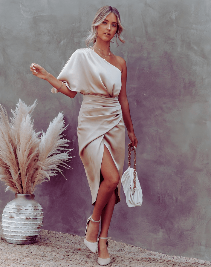 Monique | Zijden Chique Jurk Dames | Elegante Avondkleding - Sorata