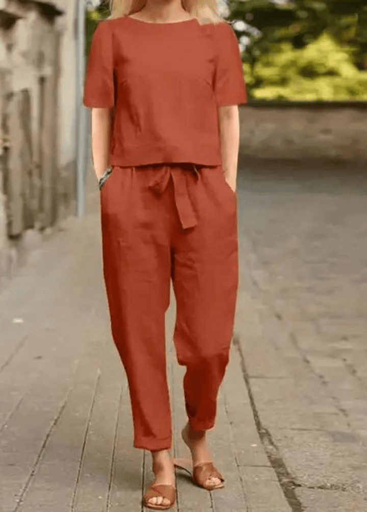 Nadia - Dames Kleding - Tweedelig Set Dames - Comfort en Stijl - Casual Elegantie - Sorata
