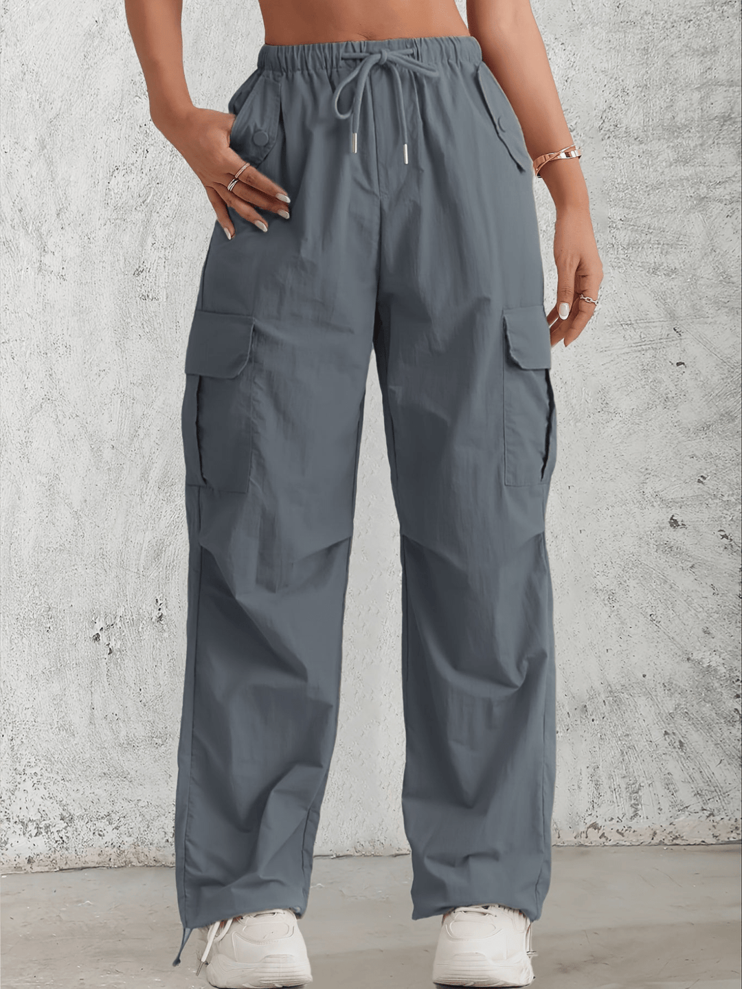 Najia | Dames Cargo Broek Met Elastische Taille En Zakken - Sorata