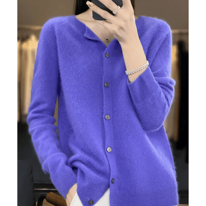 Naomi | Dames O - hals Cardigan Trui met Knopen | Warm & Comfortabel - Sorata