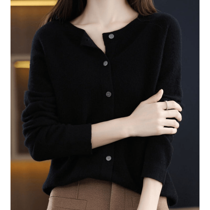 Naomi | Dames O - hals Cardigan Trui met Knopen | Warm & Comfortabel - Sorata