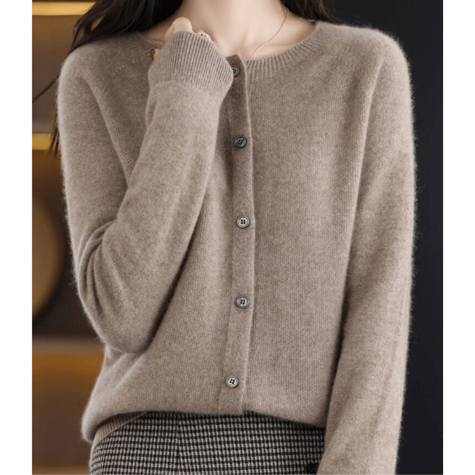 Naomi | Dames O - hals Cardigan Trui met Knopen | Warm & Comfortabel - Sorata