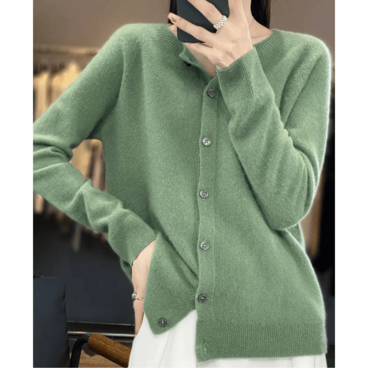 Naomi | Dames O - hals Cardigan Trui met Knopen | Warm & Comfortabel - Sorata