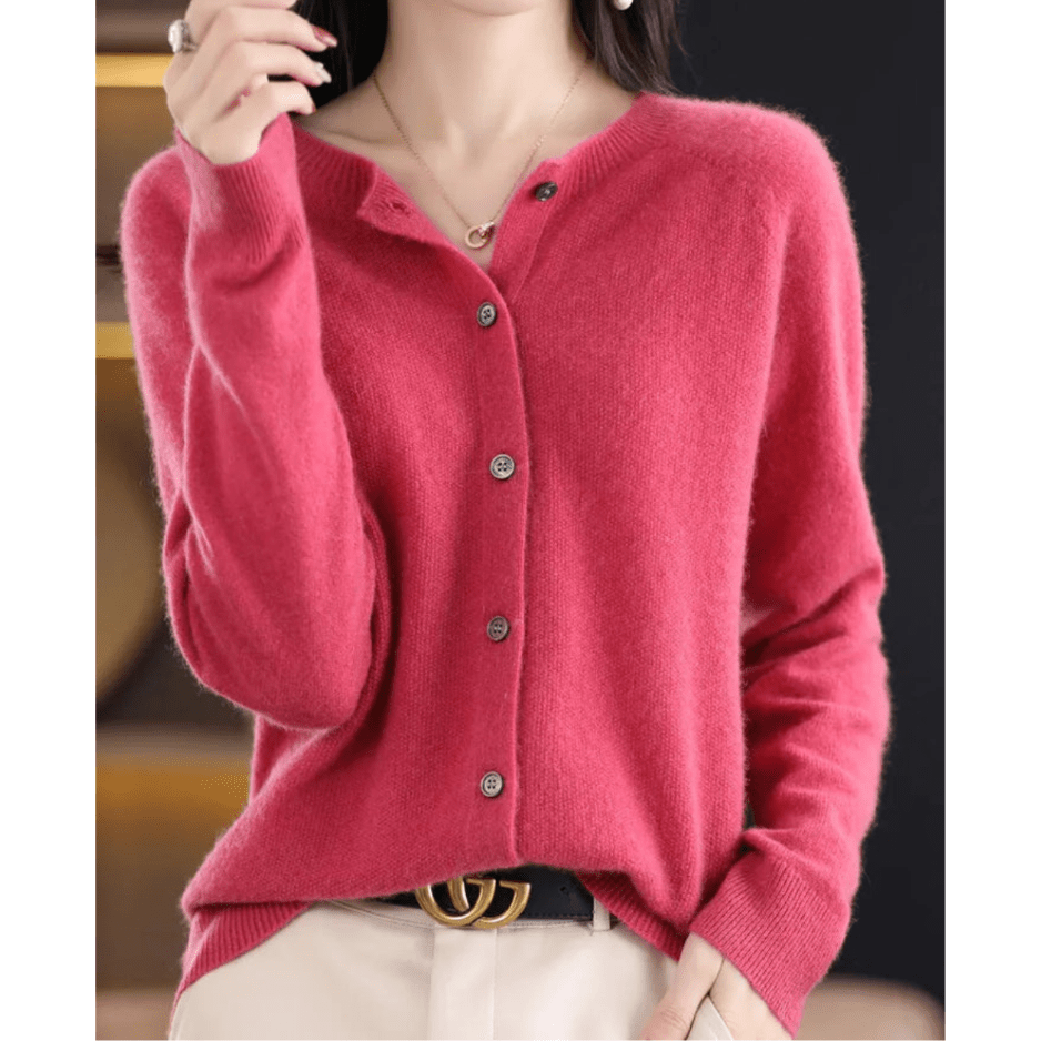 Naomi | Dames O - hals Cardigan Trui met Knopen | Warm & Comfortabel - Sorata