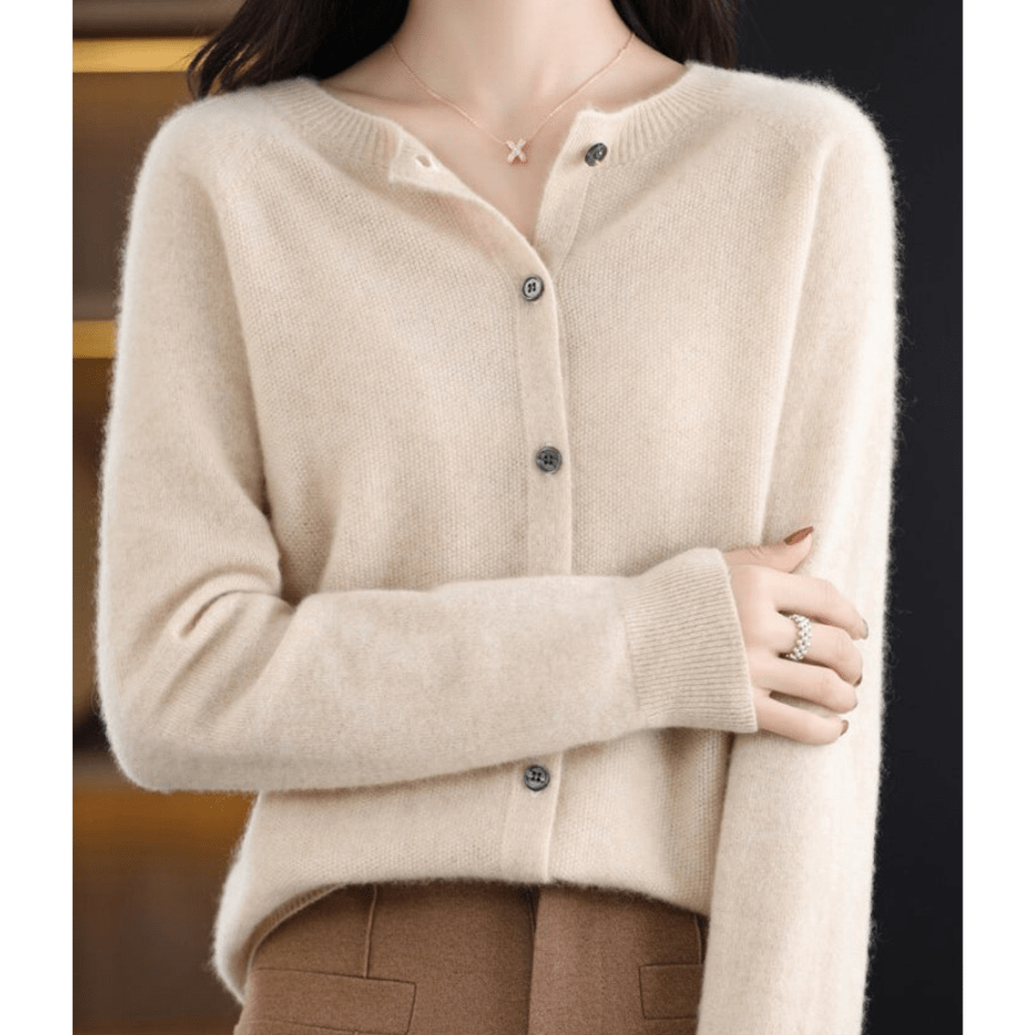 Naomi | Dames O - hals Cardigan Trui met Knopen | Warm & Comfortabel - Sorata
