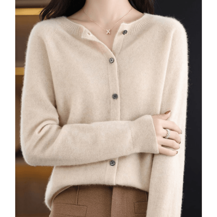 Naomi | Dames O - hals Cardigan Trui met Knopen | Warm & Comfortabel - Sorata