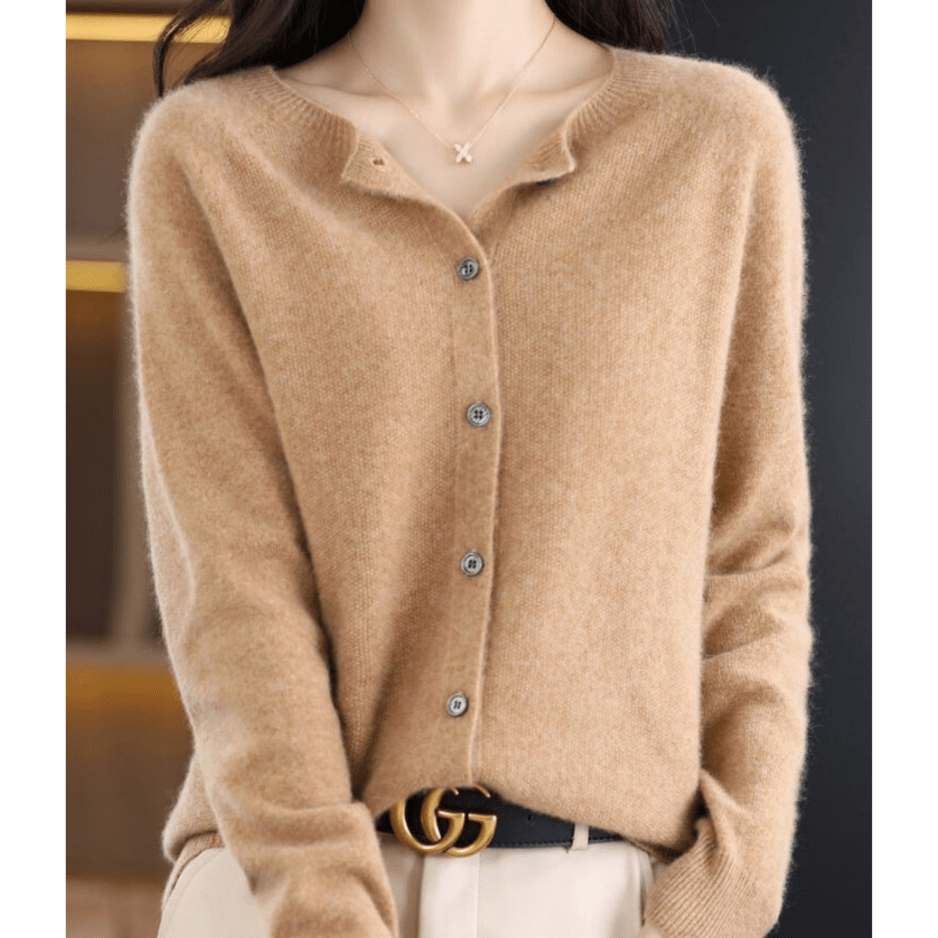 Naomi | Dames O - hals Cardigan Trui met Knopen | Warm & Comfortabel - Sorata