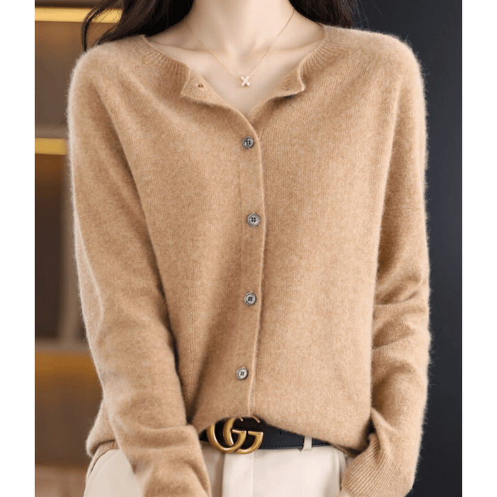 Naomi | Dames O - hals Cardigan Trui met Knopen | Warm & Comfortabel - Sorata