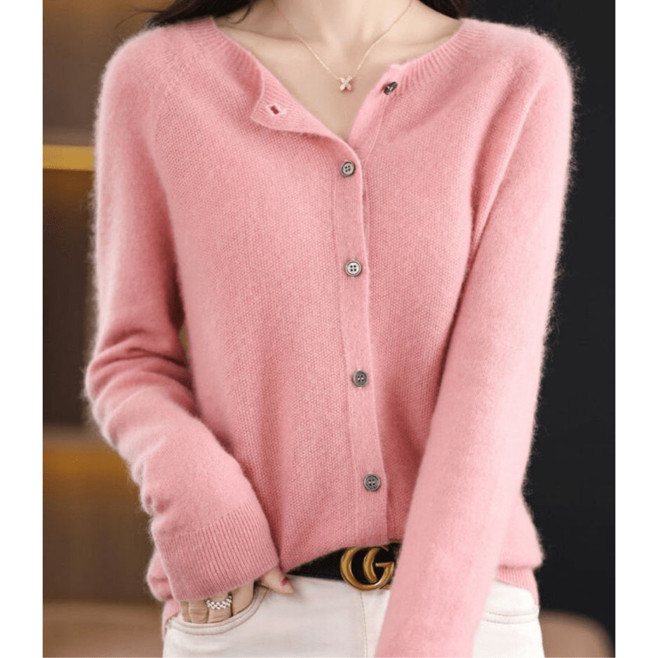 Naomi | Dames O - hals Cardigan Trui met Knopen | Warm & Comfortabel - Sorata