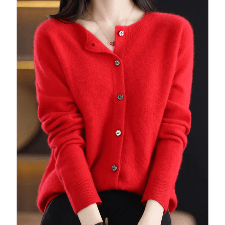 Naomi | Dames O - hals Cardigan Trui met Knopen | Warm & Comfortabel - Sorata