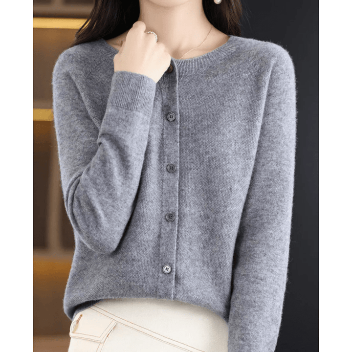 Naomi | Dames O - hals Cardigan Trui met Knopen | Warm & Comfortabel - Sorata