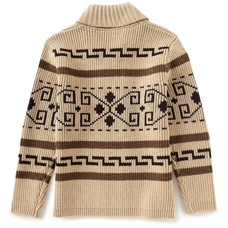 Nasha | Jacquard Trui Met Rits | Heren Sweater | Jumper Vest - Sorata