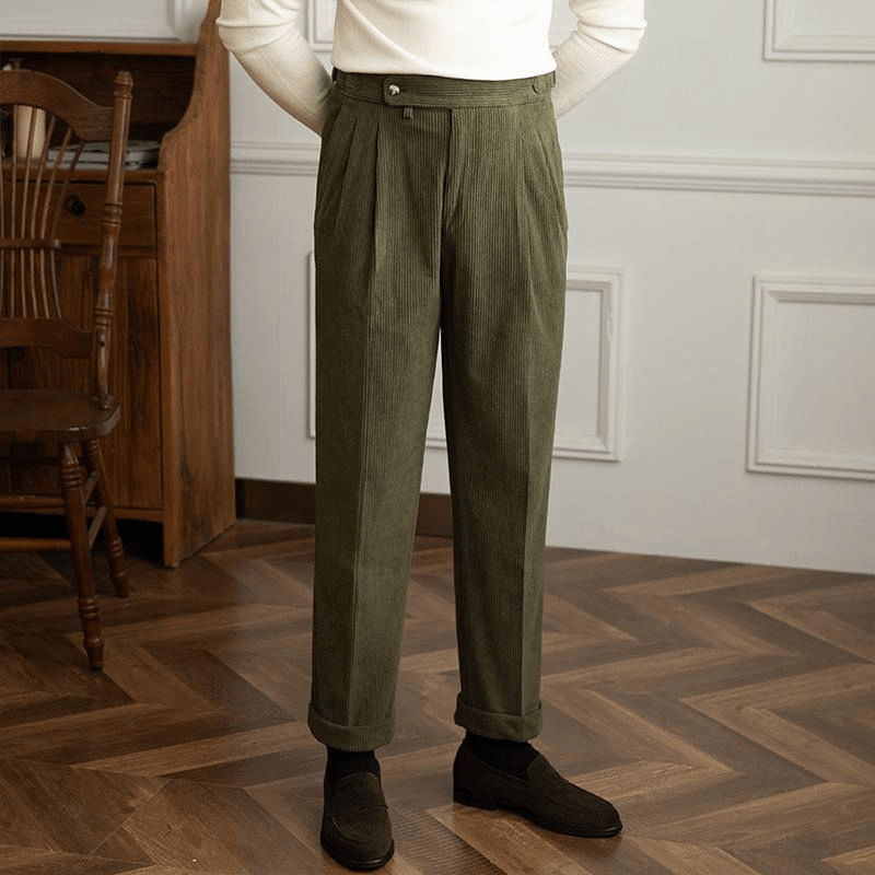 Nazar | Vintage Corduroy Heren Broek | Klassieke Pasvorm | Retro Stijl - Sorata