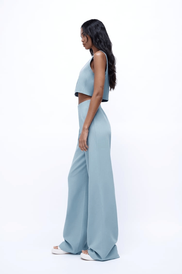 Neelu | Trendy Dames Set | Kort Gilet Top Met Broek | Comfortable Pasvorm - Sorata