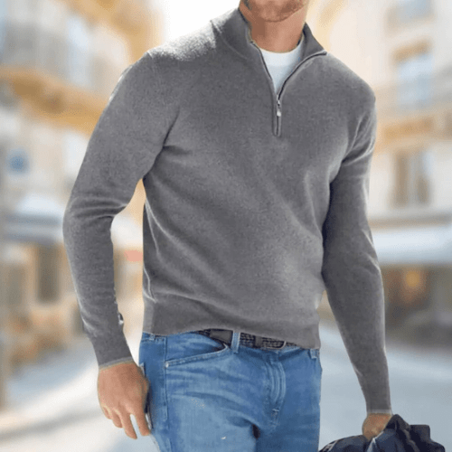 Nico - Heren Trui met Rits - Comfortabel - Warm - Elegant - Casual - Herfst - Sorata