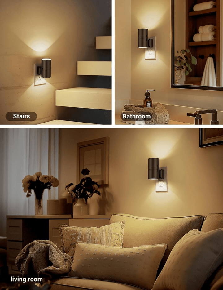 NightGlow | Dimbaar LED Nachtlampje Plug - In | Instelbare Helderheid & Compact - Sorata