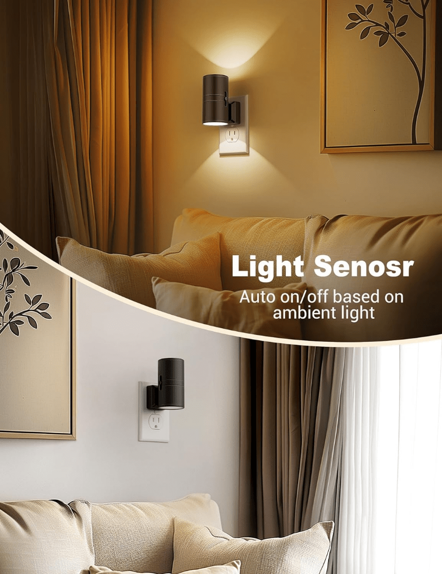 NightGlow | Dimbaar LED Nachtlampje Plug - In | Instelbare Helderheid & Compact - Sorata