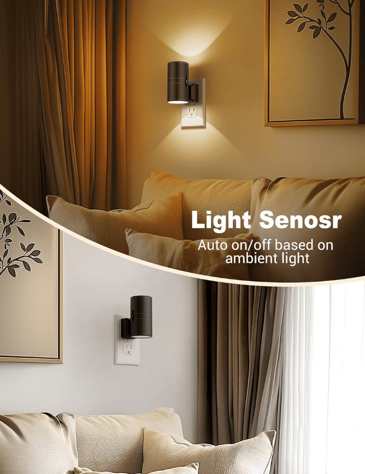 NightGlow | Dimbaar LED Nachtlampje Plug - In | Instelbare Helderheid & Compact - Sorata