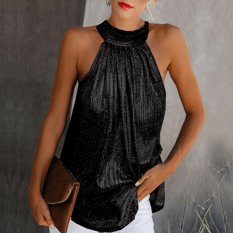 Nikki | Elegante Haltertop Met Blote Schouders | Dames Blouse Top - Sorata