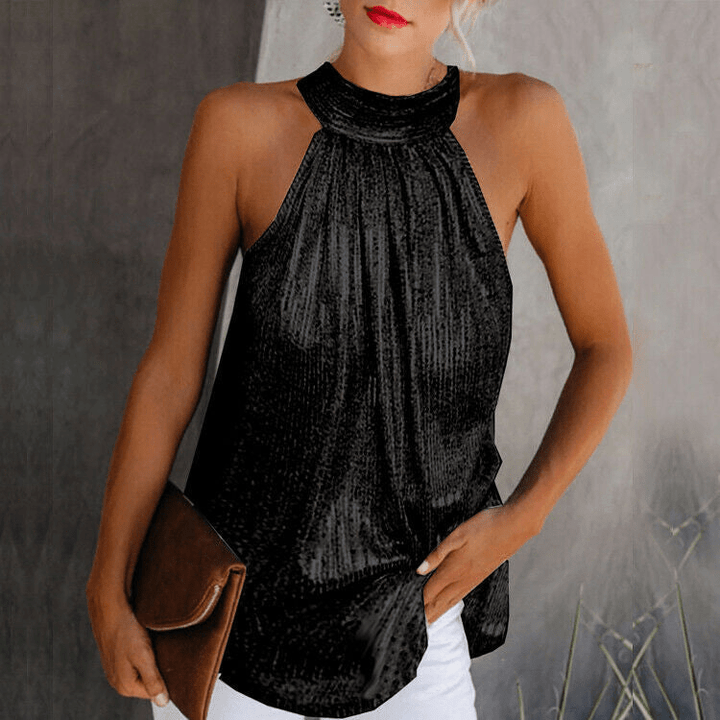 Nikki | Elegante Haltertop Met Blote Schouders | Dames Blouse Top - Sorata