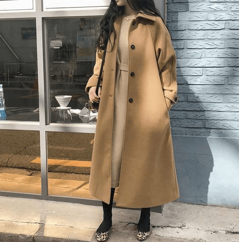 Nina | Dames Elegante Lange Jas | Vintage Trenchcoat Stijl | Trendy & Comfortabel - Sorata