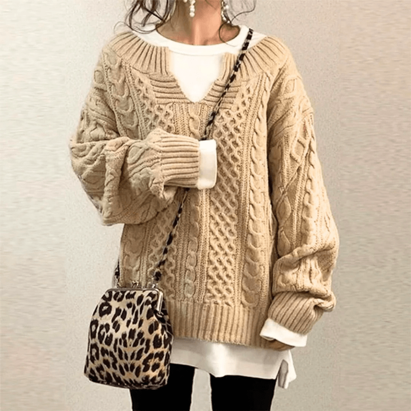 Nina | Dames Trui | Casual Gebreide trui | Warm & Comfortabel - Sorata