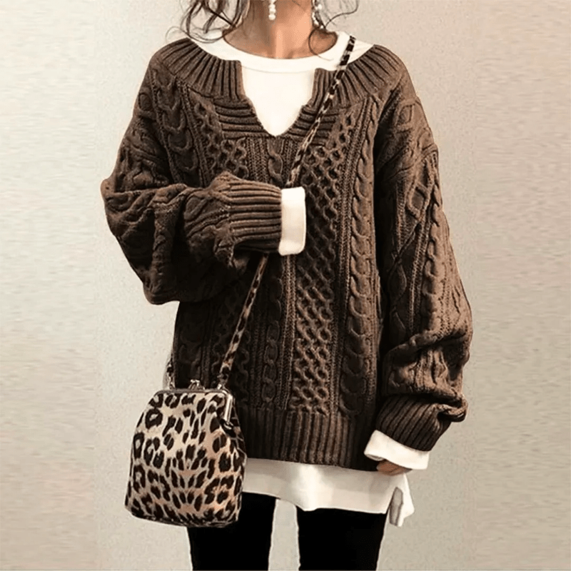 Nina | Dames Trui | Casual Gebreide trui | Warm & Comfortabel - Sorata