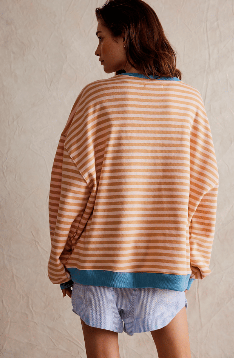 Noa | Gestreepte Oversized Dames Trui | Trendy & Retro Ontwerp - Sorata