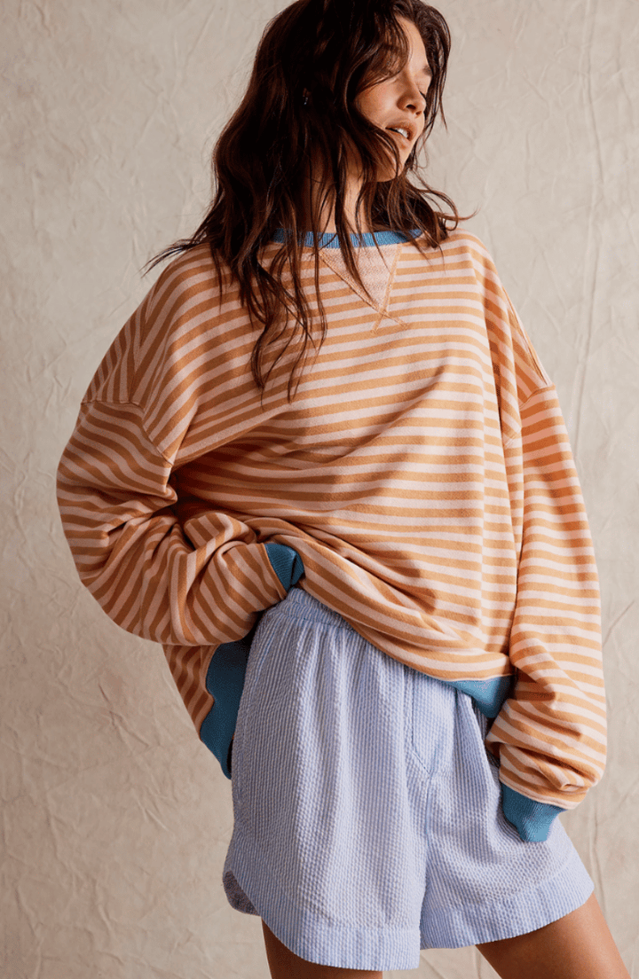 Noa | Gestreepte Oversized Dames Trui | Trendy & Retro Ontwerp - Sorata